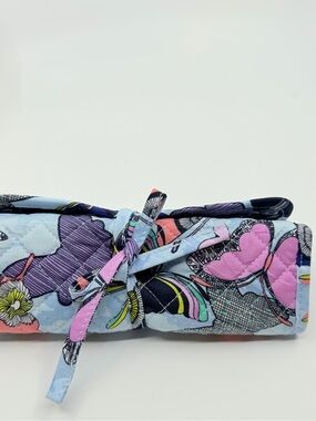 Vera Bradley Retired Butterfly Print Travel Cosmetic Brush Roll